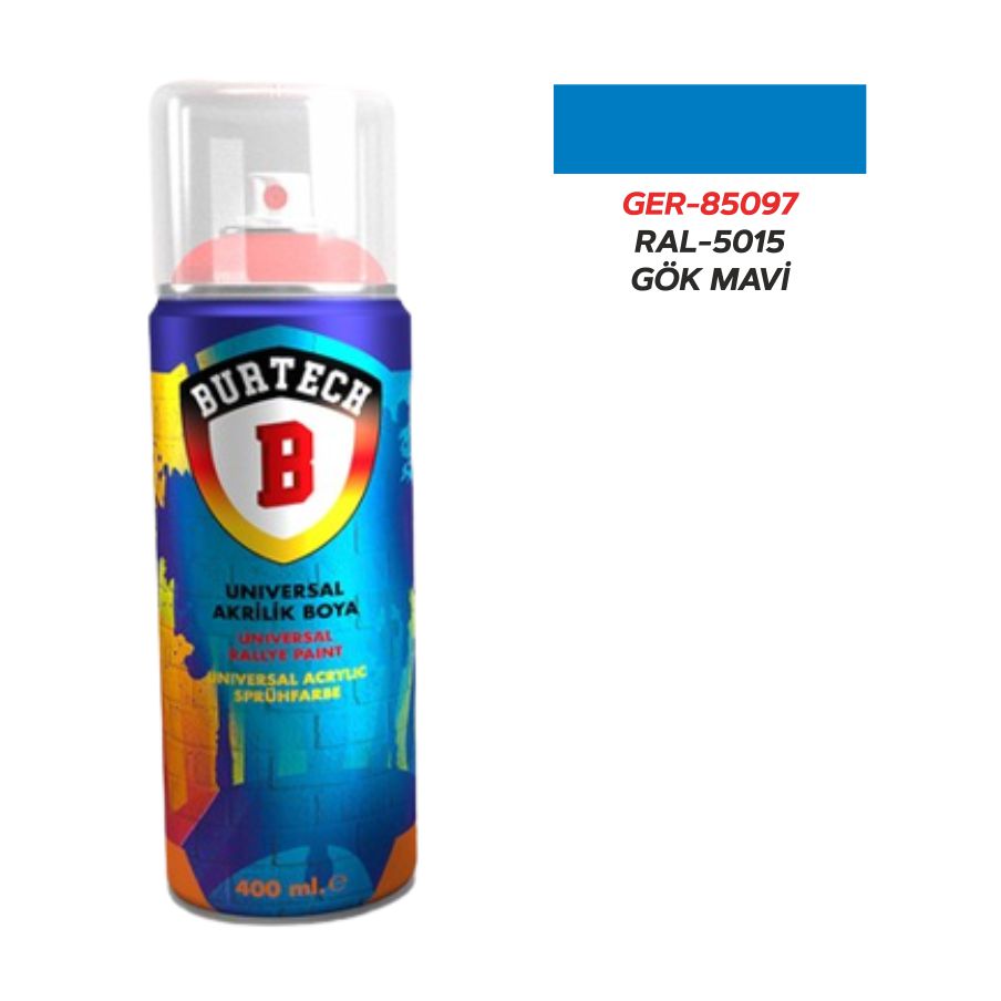 BURTECH ÜNIVERSAL RAL-5015 GÖK MAVI SPREY BOYA 400 ml.